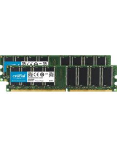 2GB Kit (2 x 1GB) DDR PC2700 Unbuffered Non-ECC 184-PIN DIMM - CT2KIT12864Z335
