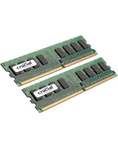 Crucial 8GB Kit (4GBx2) DDR2-667MHz (PC2-5300) CL5 ECC RDIMM DR 240pin Server Memory CT2KIT51272AB667/ CT2CP51272AB667