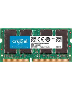 Crucial 1GB Single DDR 400MHz (PC3200) CL=3 200-Pin SODIMM Notebook Memory Upgrade - CT12864X40B